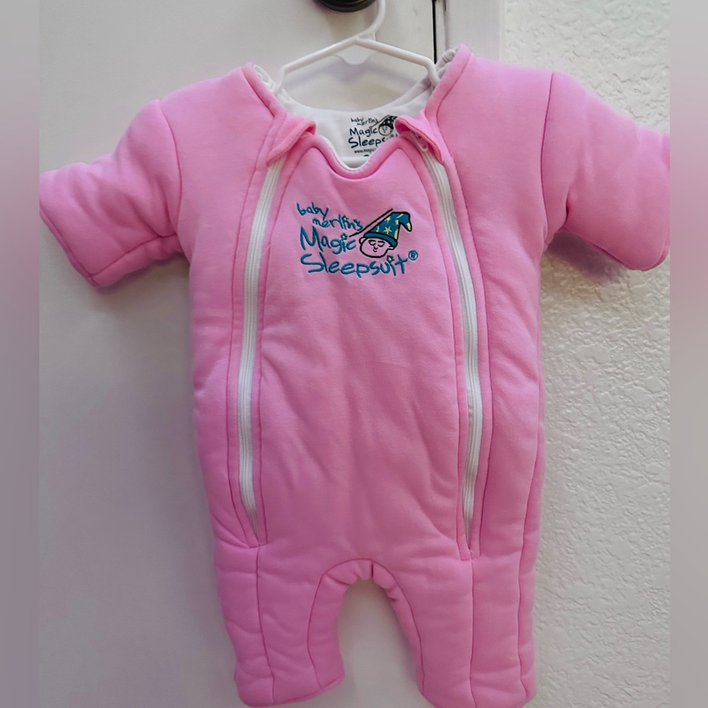 Pink Baby Merlin Sleep suit